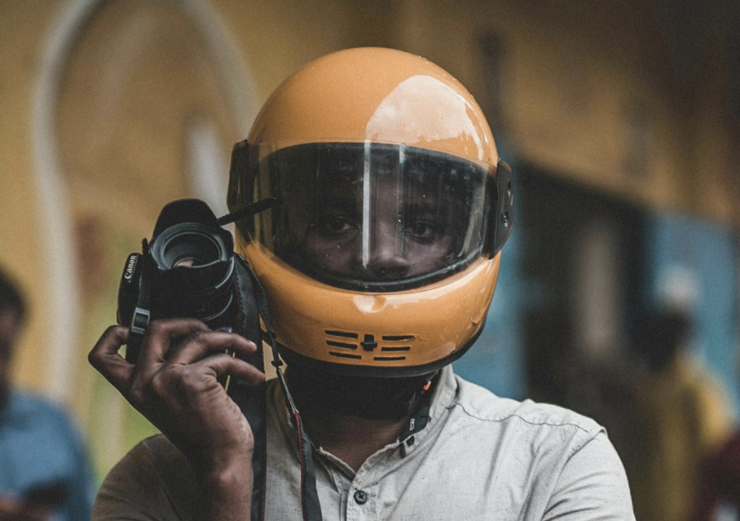 Helmet and camera